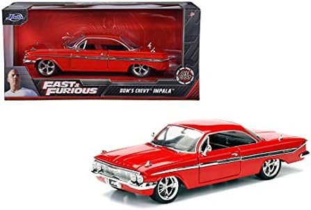 Furious 8 1:24 Diecast – Dom’s Chevy Impala Vehicle, Red