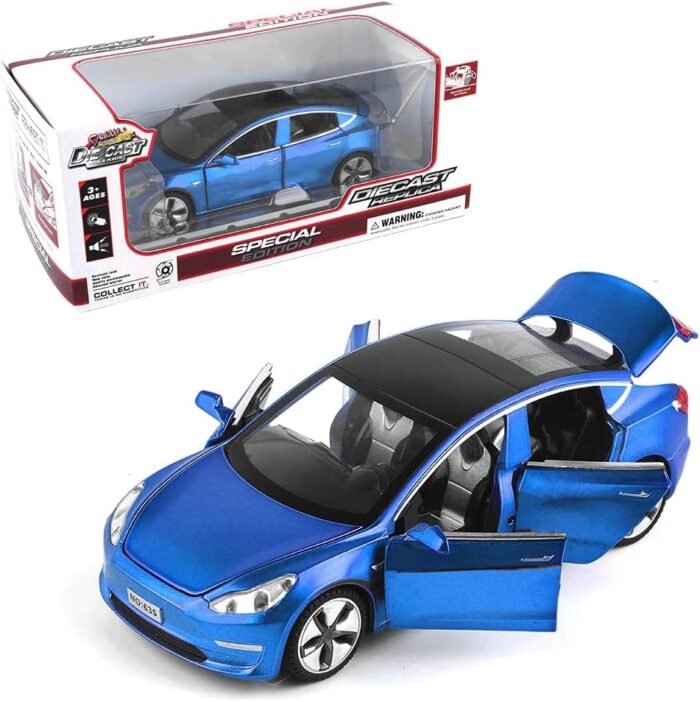 1/32 Scale Diecast Car Model S, Alloy Diecast Toy Cars Pull Back Toys with Sound and Light