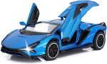 Lambo Toy Cars Sian Fkp37 Diecast Metal Model Car with Light and Sound Pull Back