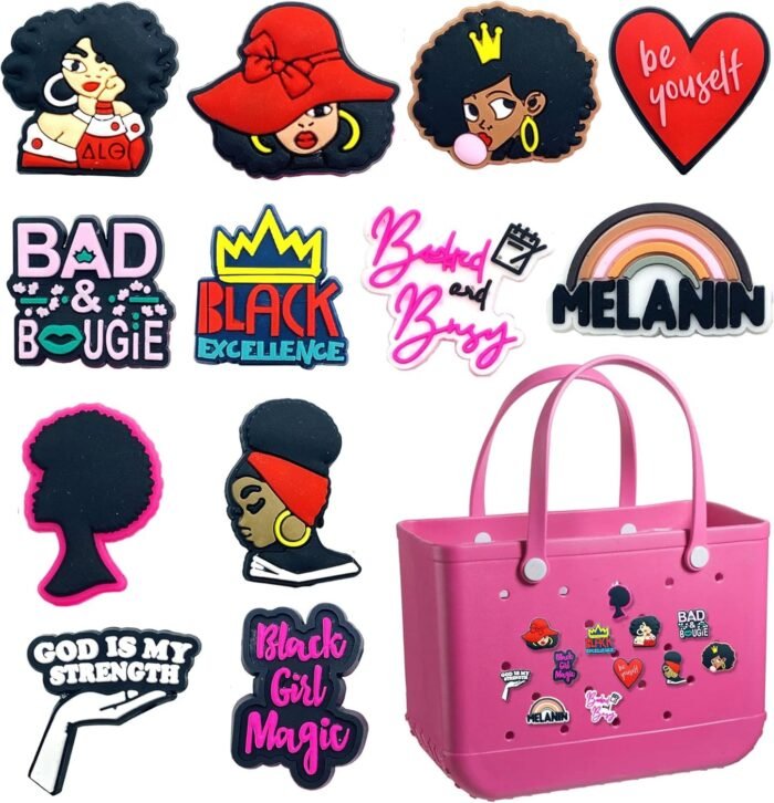 Bag Charms Compatible for Bogg Bags Accessories Decoration fits for Simply Southern Beach Totes,Rubber Beach Totes Accessories